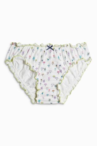 Multi Frilly Bunny Briefs Five Pack (15-16yrs)